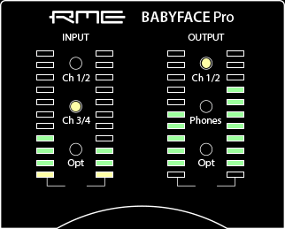 RME Babyface Pro VU Meters